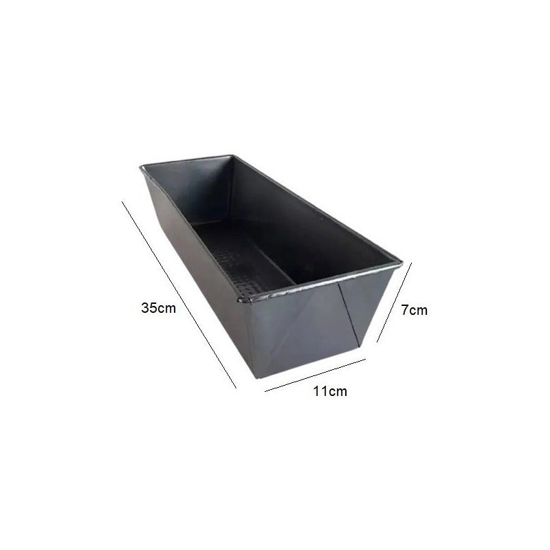 Pack X3 Molde Pan Molde Para Pan De Molde 20cm 30cm 35cm Gris
