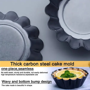 Pack 12 Molde Mini Tartaleta Tarta Moldes Para Reposteria Mini Moldes Para Hornear Moldes Para Quiche Estriados Para... Gris Oscuro