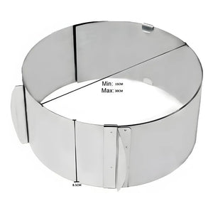 Molde De Torta Moldes Para Tortas Anillo Redondo Ajustable  Gris Claro