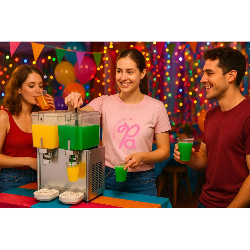 Dispensadores Bebidas Doble Dispensador Agua Electrico 18l Plateado