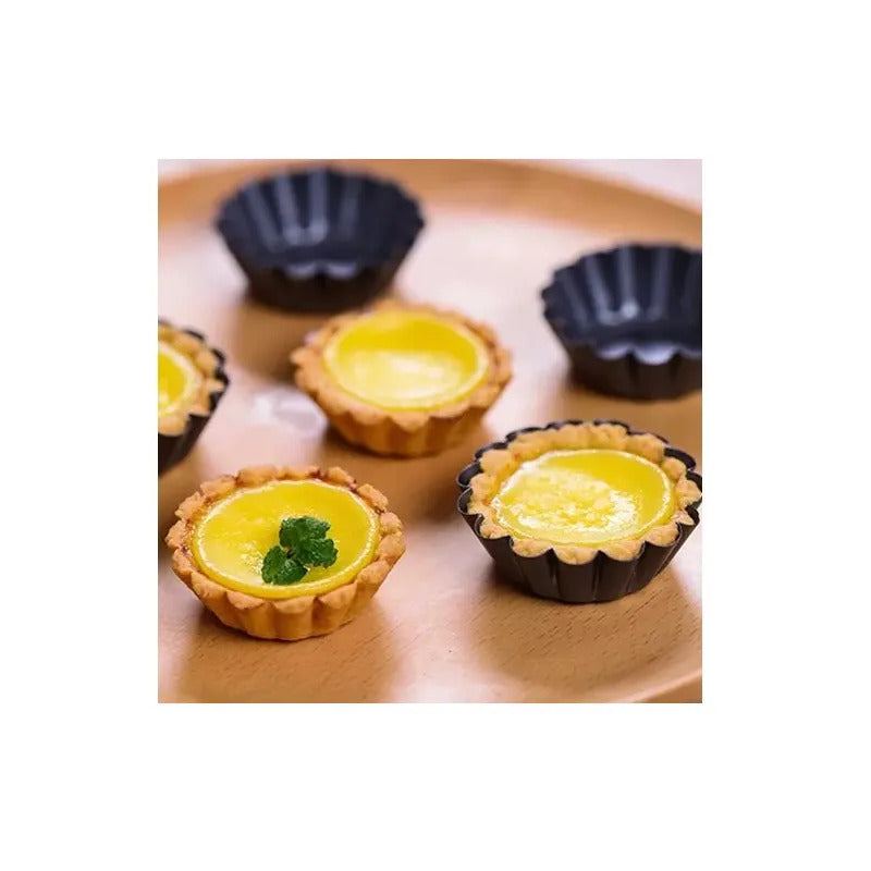 Pack 48 Molde Mini Tartaleta Tarta Moldes Para Reposteria 8cm 8275 Moldes Tartaleta Desmontable Molde 8cm Fija Mini Pie... Gris