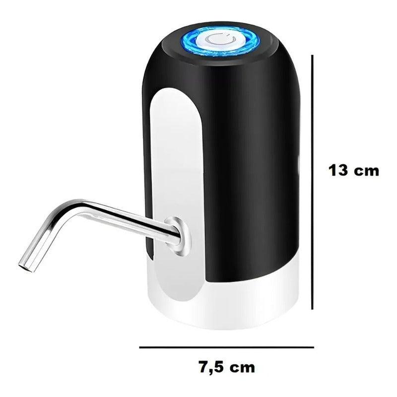 Bomba Dispensador Usb Agua Electrónico Recargable Botellón Negro