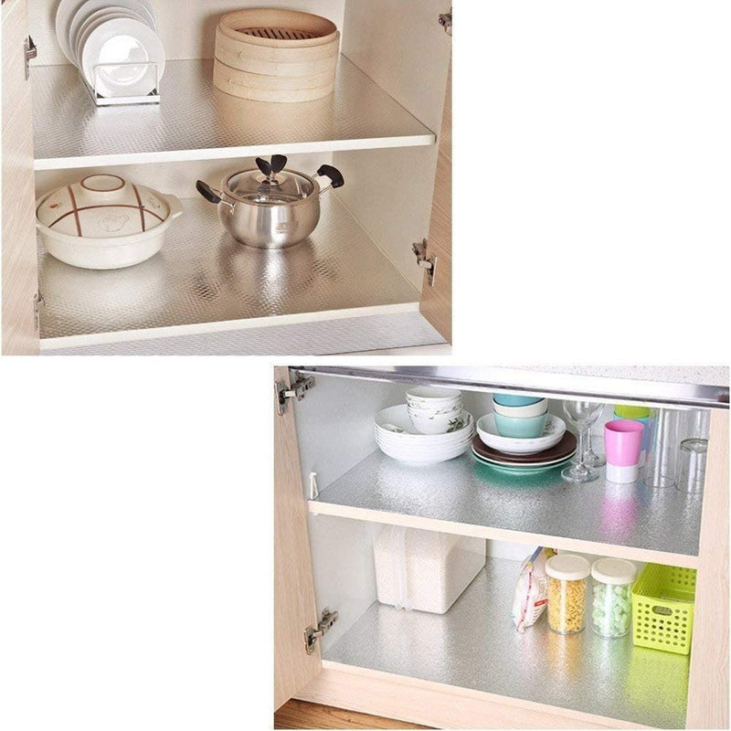 Papel Aluminio Autoadhesivo Papel Mural Cocina Laminas 3mts Gris Rollo 3mx40cm  120403