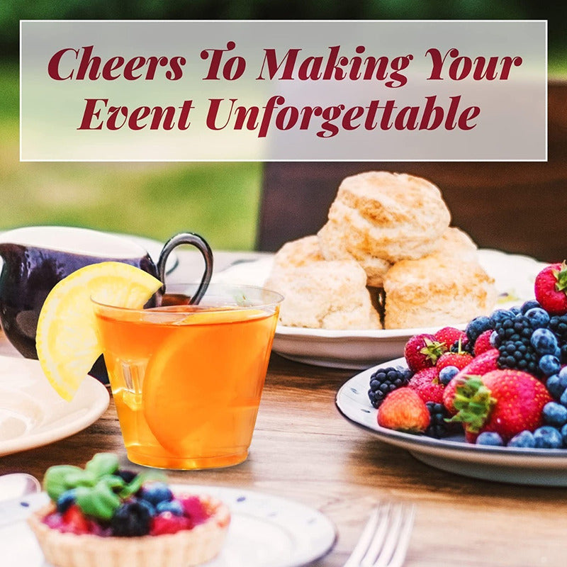 X50 Set De Vasos Shot Postres Pocillos Vasos Plastico 102 Ml Transparente