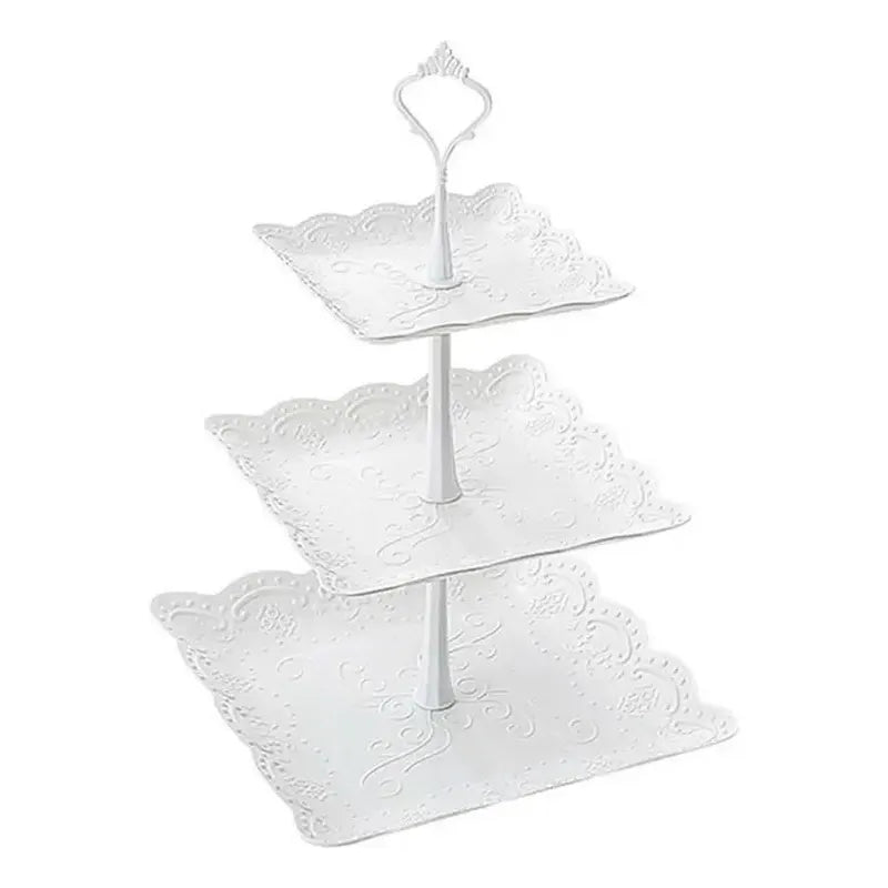 Pack X3 Porta Cupcakes Redondo Porta Cupcakes Base De Torta Blanco