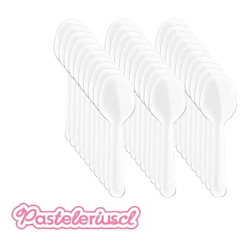 X250 Cucharas Postres Cucharas Desechables Cucharas Helado Cucharas Desechables Cucharas De Plástico Para Torta Y Postres Cucharas De Postre Plásticas Cucharas Para Degustación Pasteleriuscl