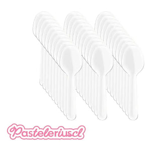 X250 Cucharas Postres Cucharas Desechables Cucharas Helado Cucharas Desechables Cucharas De Plástico Para Torta Y Postres Cucharas De Postre Plásticas Cucharas Para Degustación Pasteleriuscl