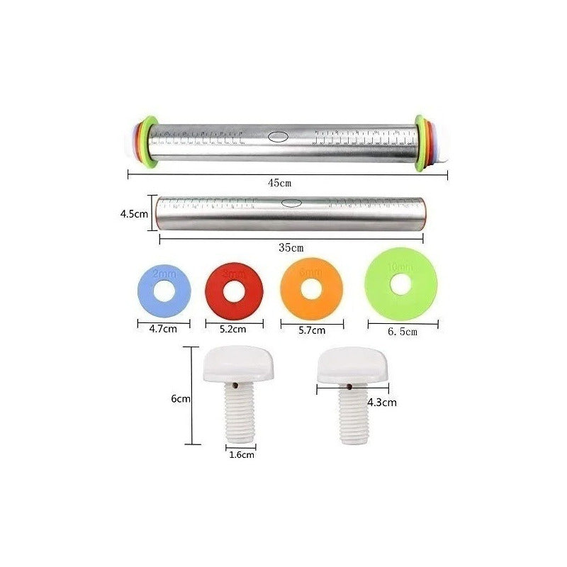 Uslero Acero Inoxidable Uslero Ajustable Uslero Fondant 45cm Plateado