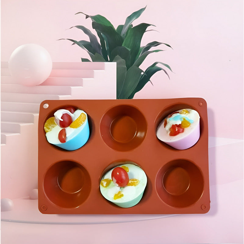 Molde Queque Molde Muffins Moldes Reposteria Molde Silicona Multicolor / Molde Muffin 6cav