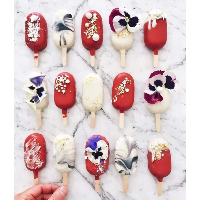 Moldes De Silicona Para Helados Molde Paletas Helado Mini418 Blanco