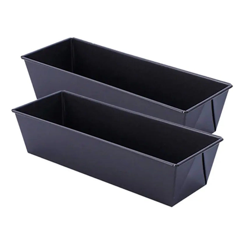 2 Molde Pan Molde Para Pan De Molde Rectangular Queque 30cm Gris Claro