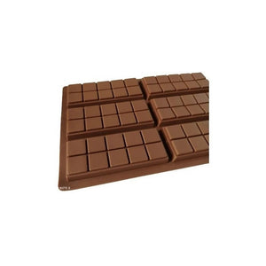 Molde De Silicona Rectangular 6 Unidades Para Tableta Barra De Chocolate Color Marrón Pastelería Cl