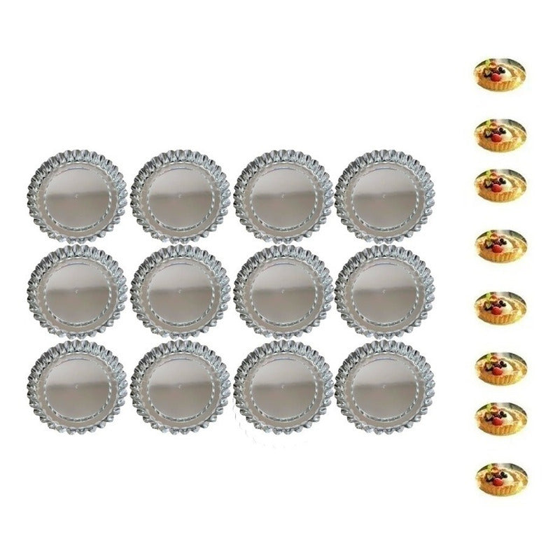 Pack 12 Moldes De Tartaleta Molde Tarta Individual Fija 10,5