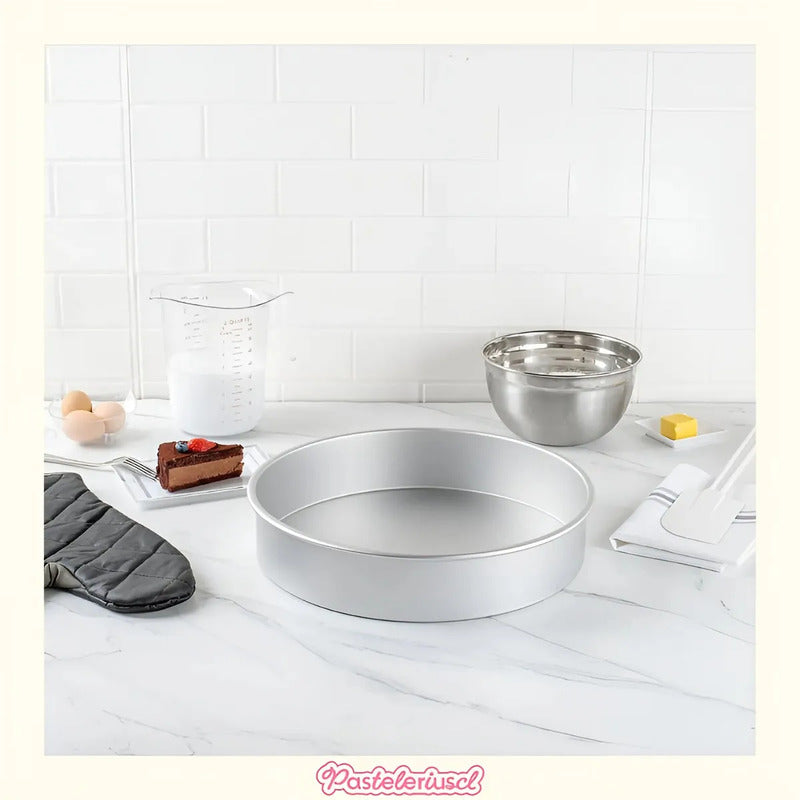 Molde De Aluminio Para Torta Molde Desmontable Molde 30x10cm Moldes Para Hornear Pasteles Redondos Para Cumpleaños... Plateado