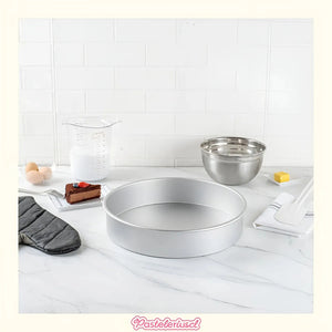 Molde De Aluminio Para Torta Molde Desmontable Molde 30x10cm Moldes Para Hornear Pasteles Redondos Para Cumpleaños... Plateado