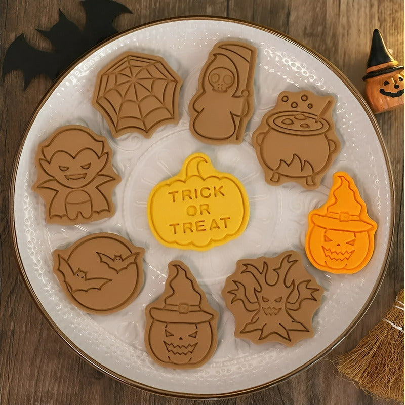 8 Moldes Para Galletas Cortadores De Galletas De Halloween Rosa