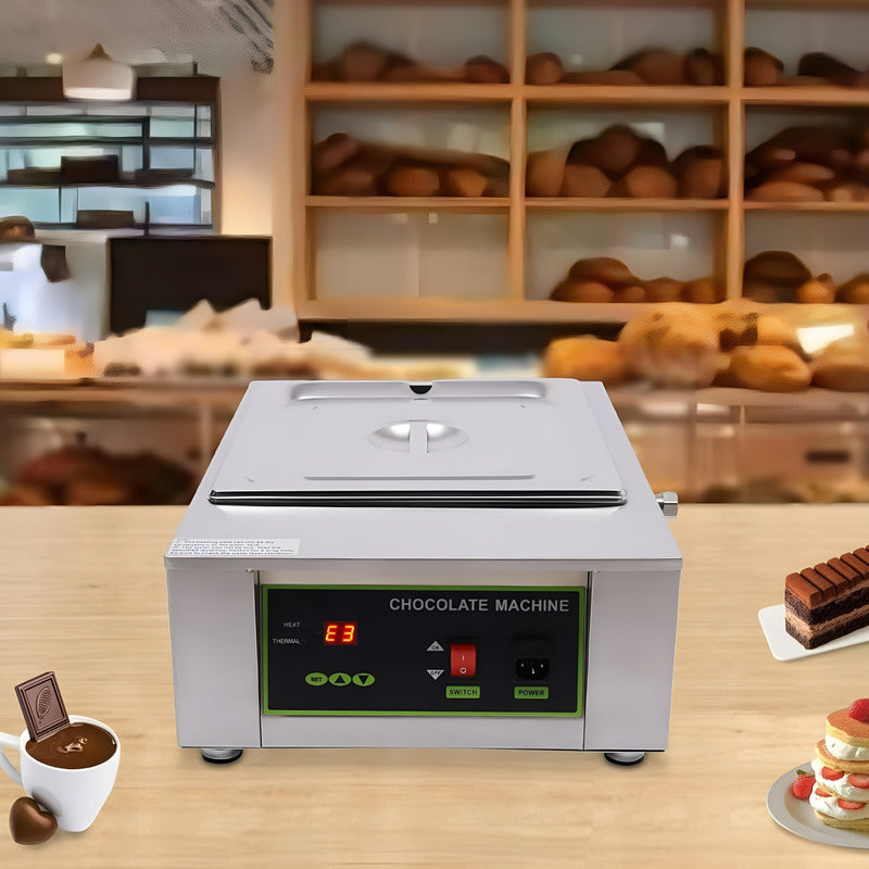 Maquina De Chocolates Olla Fondue Olla Para Fundir Chocolate Plateado