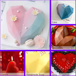 Molde Mini Corazon Diamante Molde Mini Corazón Geometrico 8 Moldes Antiadherentes Para Chocolate Moldes De Chocolate De Silicona Fácil Liberación Antiadherente Dulces Aperitivos Pasteleriuscl Marrón