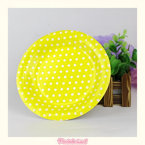 Servilletas Desechables Platos De Papel Suministro De Fiesta Amarillo