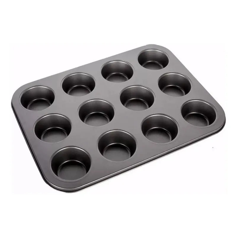 Pack X2 Moldes 12 Cupcakes Molde Cupcake Molde Muffin Gris Gris Claro