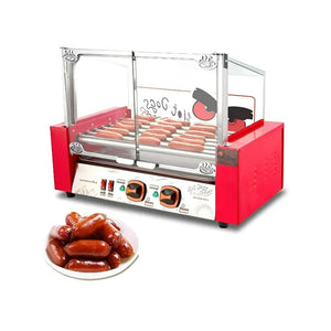 Parrilla Hot Dog Rostizador Vienesas Calentador Pan 7 Roller Máquina Eléctrica Acero Inoxidable Uso Comercial Rostizador Eléctrico Calentador De Pan Hot Dog Rostizador Vienesas Eléctrico Pasteleriuscl