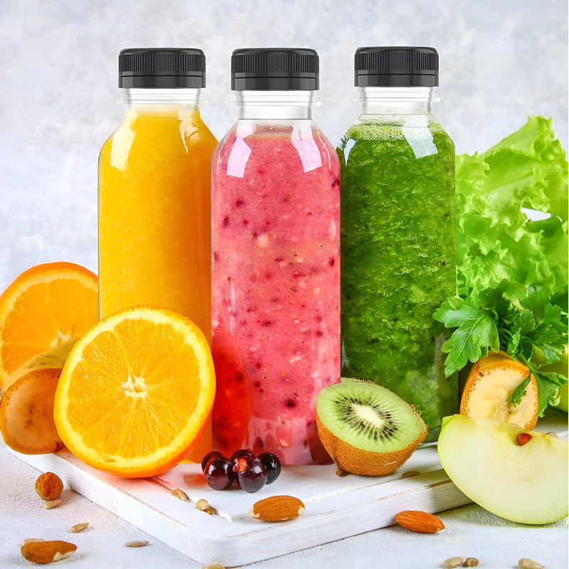 6 Botellas Plasticas Transparentes Botella Con Tapa 500ml Tranasparente