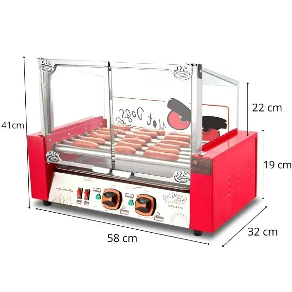 Parrilla Hot Dog Rostizador Vienesas Calentador Pan 7 Roller Máquina Eléctrica Acero Inoxidable Uso Comercial Rostizador Eléctrico Calentador De Pan Hot Dog Rostizador Vienesas Eléctrico Pasteleriuscl