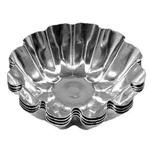 Pack X6 Molde Mini Tartaleta Moldes Tarta De Coctel Flor 5.5 Gris Claro