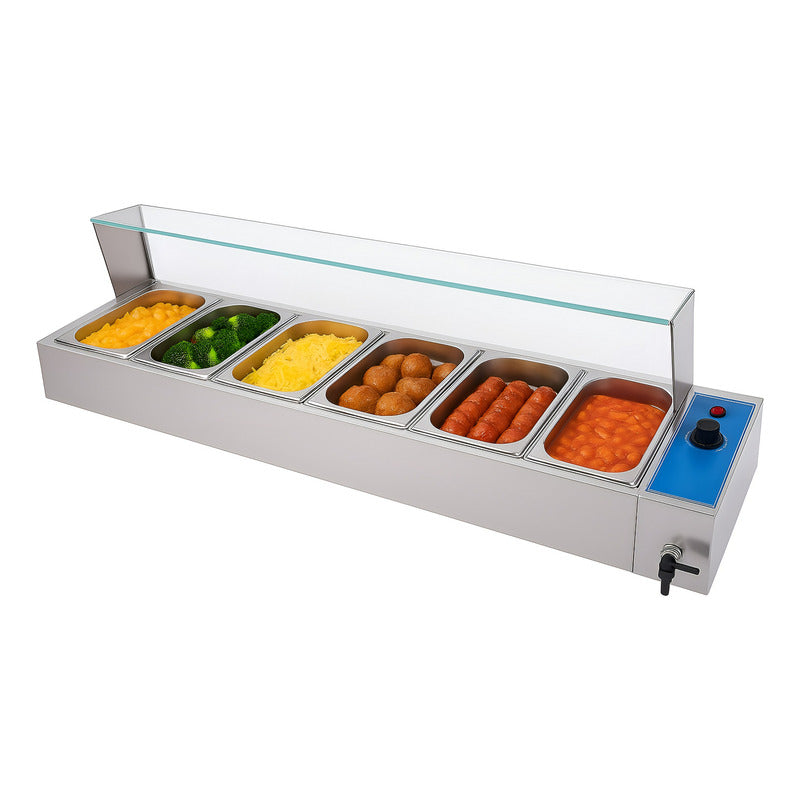 Chafer Bufetera Baño Maria Electrico Buffet 6 Depositos 7l Buffetera 6 Depositos 7l