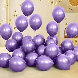 25 Set De Cumpleaños Globos Cumpleaños Globo Metalizado 0016 Color Violeta 0016