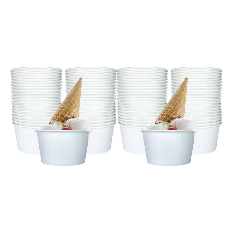 200 Vasos Polipapel Pote Helado Vaso Helado Desechables 16oz