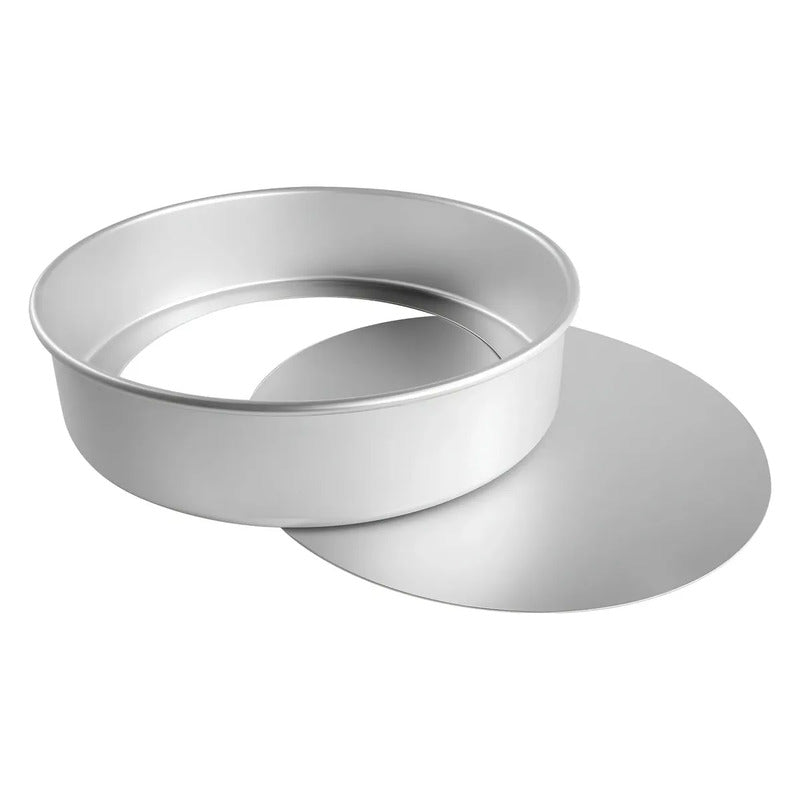 Molde De Aluminio Para Torta Molde Desmontable Molde 32x10cm Moldes Redondos Para Pasteles Con Fondo Extraíble Ideales... Plateado