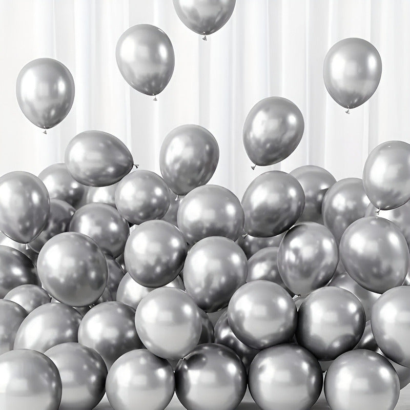 50 Globos De Cumpleaños Decoracion Globos Set De Globos 25cm Gris Globos De Cumpleaños