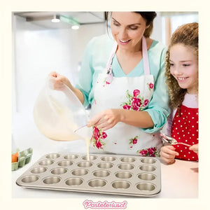 Moldes 24 Cupcakes Molde Mini Muffins Moldes Reposteria Bandeja Para Magdalenas Utensilio De Repostería Para Cupcakes... Dorado