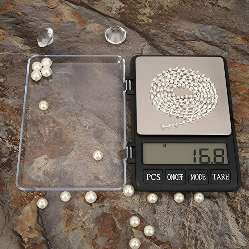 Balanza Digital Bascula Comercial Pesas Digitales 600g/0.01g - Negro