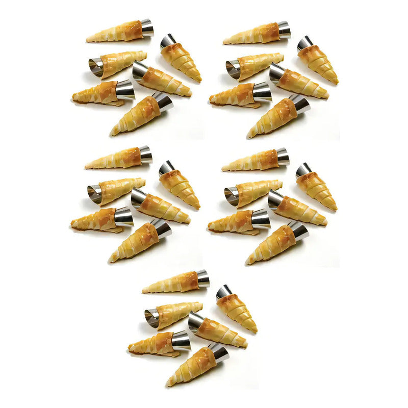 Pack X30 Cono Molde Para Cannoli Molde Cocina Cachito Croissant Pan Danes Molde Cono Molde De Cachitos Molde Para Cannoli Molde Para Conito Molde Cachito Molde Cannoli Molde Aluminio Pasteleriuscl