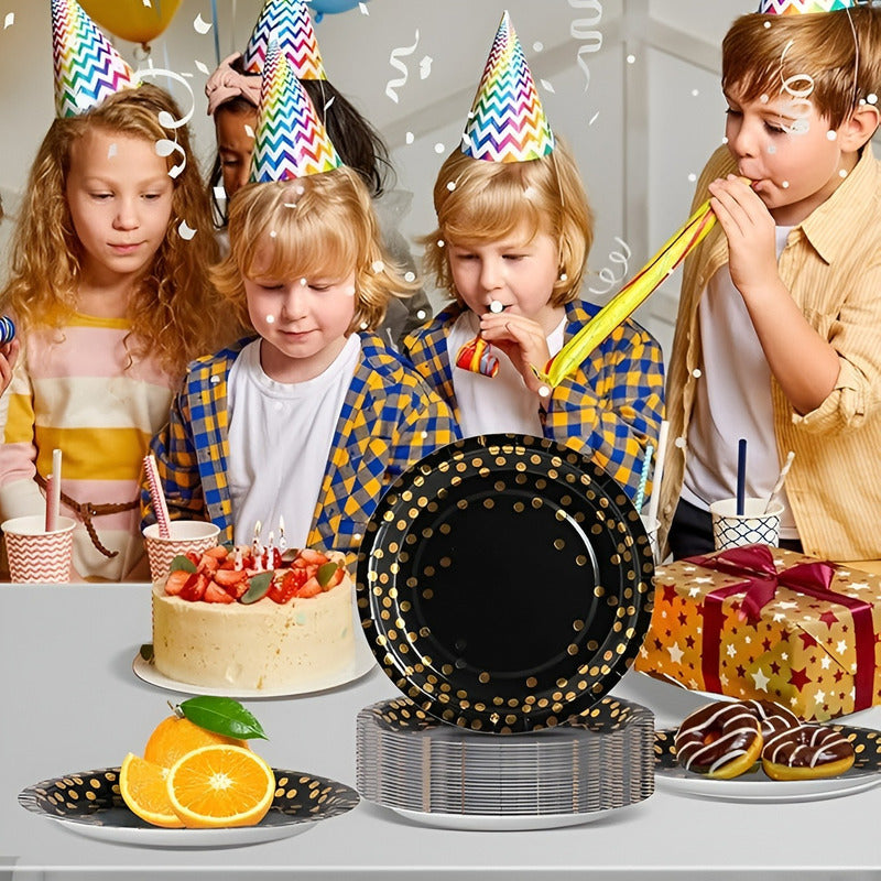 X110 Kit Cumpleaños Vasos Platos Servilletas Desechables