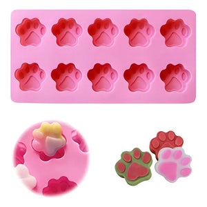 Molde Patitas De Perro Silicona Chocolate Moldes Para Chocolates Moldes De Silicona Reposteria Pasteleriacl Color Rosa