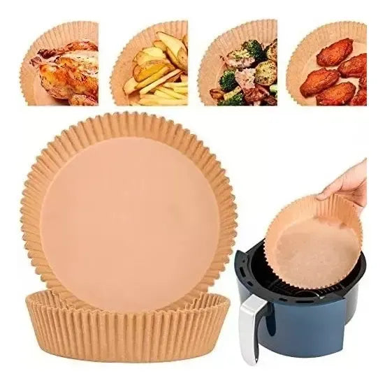 Pack De 100 Forros Desechables Forro Air Fryer Molde De Papel Antiadherente Forro Para Freidora Papel Desechable Para Freidora Forro Para Air Fryer Papel Para Freidora De Aire Papel Pasteleriuscl