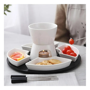 Fondue Chocolate Juego De Fondue Ceramica Fondue Queso 11pc Fondue Queso Olla Fondue Bandeja Fondue Ceramica Olla Fondue... Negro