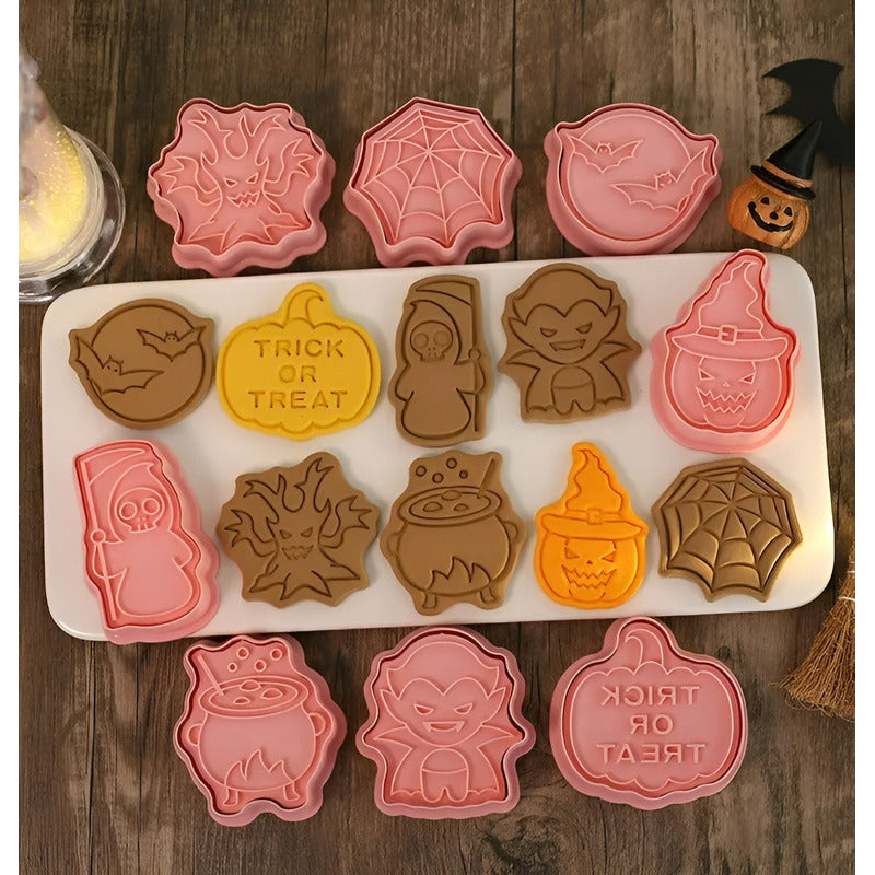 8 Moldes Para Galletas Cortadores De Galletas De Halloween Rosa