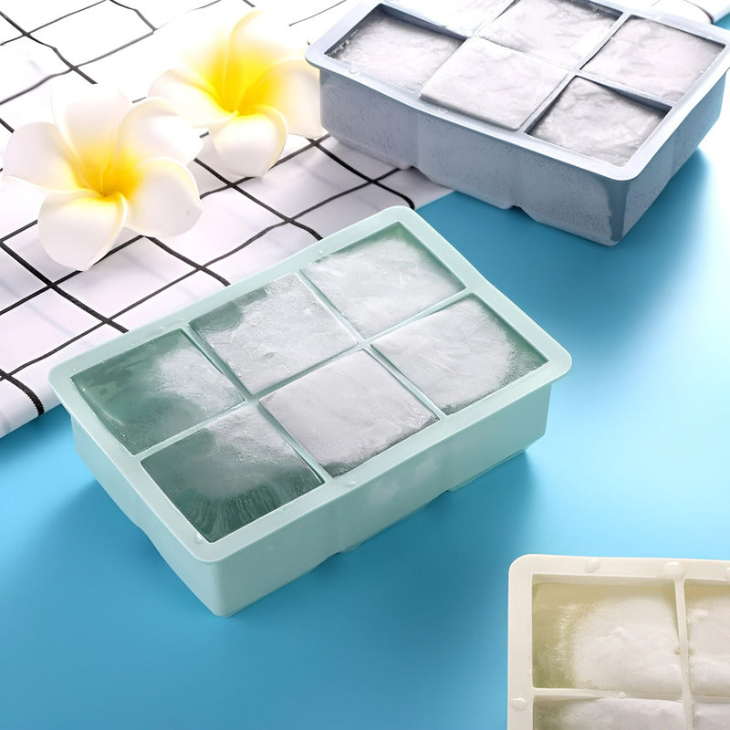 2 Cubetas Hielo Cubetera Cubetas Silicona Cubeta C/tapa 6cav Surtido