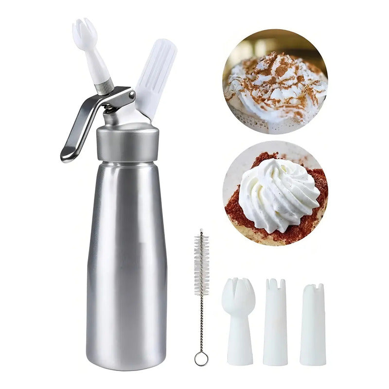 Sifon De Crema Batida Sifon Crema Chantilly Sifon Cocina Crema Para Decoración Pulverizador De Crema Para Postres Batidor De Crema Sifón Espuma Crema Chantilly Sifon Dispensador Pasteleriuscl
