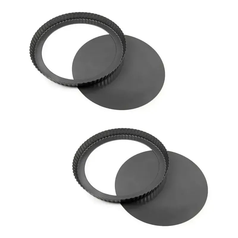 Pack X2 Molde Desmontable Moldes Desmontables Tartaleta 32cm Gris Claro