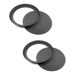 Pack X2 Molde Desmontable Moldes Desmontables Tartaleta 32cm Gris Claro
