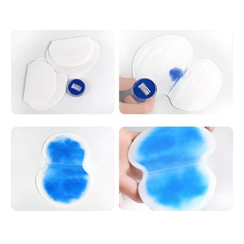 50 Parches Protectores Piel Antitranspirantes Axilas Poleras Blanco