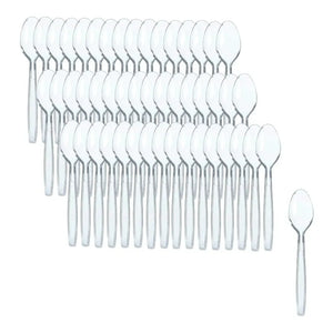 50 Cucharas Helado Cucharas Postres Cucharas Desechables Transparente. Transparente