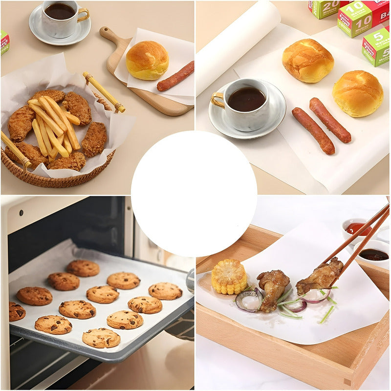 6 Rollo De Papel Mantequilla Papel Para Hornear Papel De 10m