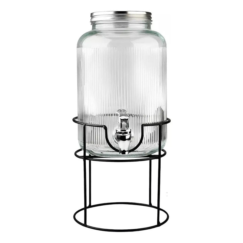Dispensador De Vidrio Para Jugos Y Bebidas Con Atril 3.8 L