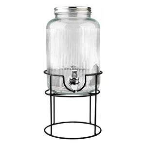 Dispensador De Vidrio Para Jugos Y Bebidas Con Atril 3.8 L